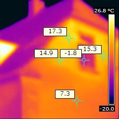 Termografering afslrer kuldebroerne.